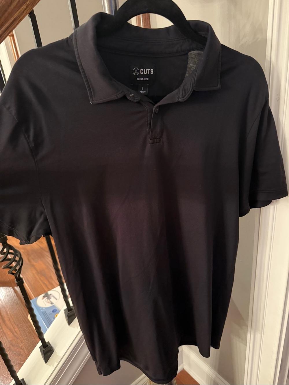Cuts Clothing Black Men's Polo Shirt